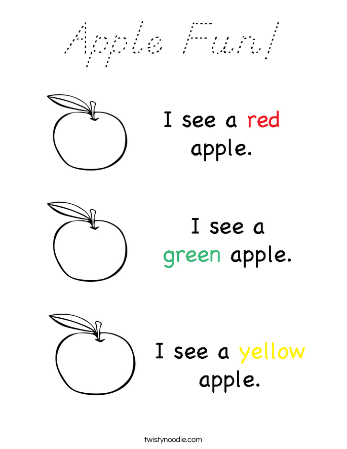 Apple Fun! Coloring Page