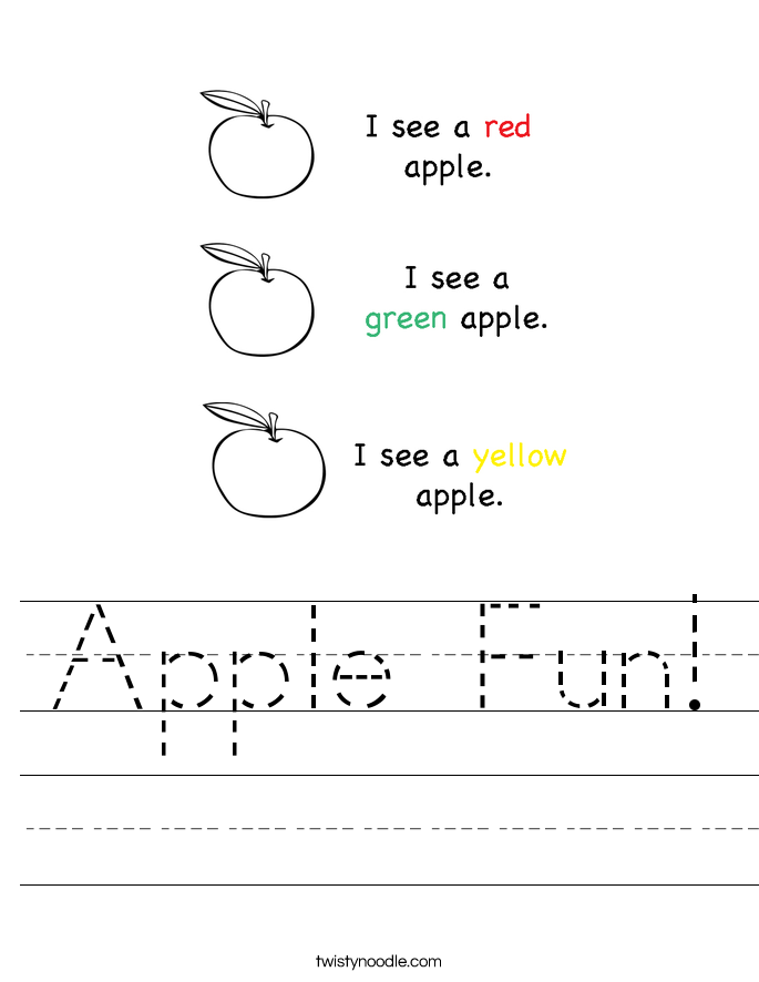 Apple Fun! Worksheet