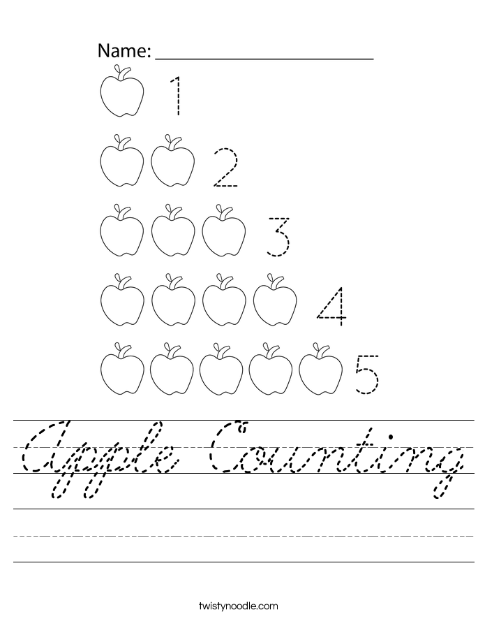 Apple Counting Worksheet