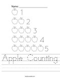 Apple Counting Worksheet