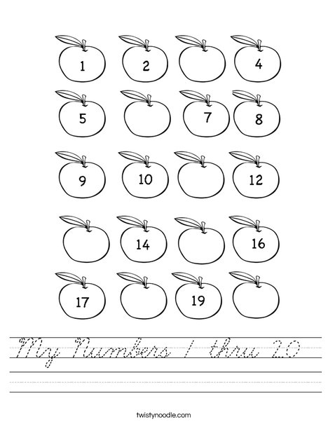 Apple Counting Worksheet