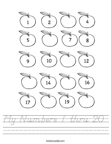 Apple Counting Worksheet