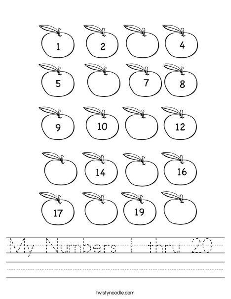 Apple Counting Worksheet