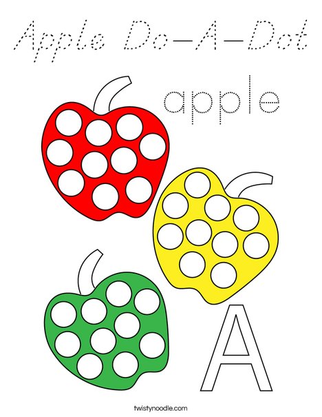 Apple Do-A-Dot Coloring Page