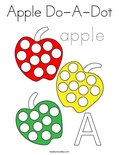 Apple Do-A-Dot Coloring Page