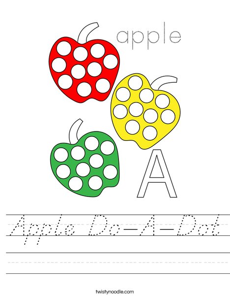 Apple Do-A-Dot Worksheet