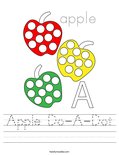 Apple Do-A-Dot Worksheet