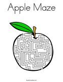 Apple Maze Coloring Page
