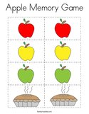 Apple Memory Game Coloring Page