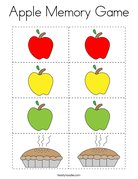 Apple Memory Game Coloring Page