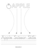 Apple Scissor Skills Worksheet