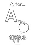 A for... Coloring Page