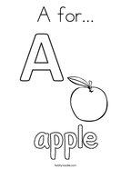 A for Coloring Page