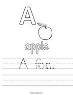 printable worksheet letter a A for Handwriting Sheet