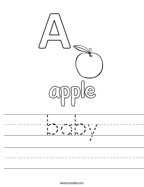Apple starts with A Worksheet