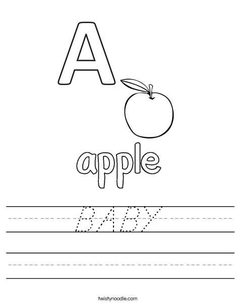 Apple starts with A Worksheet