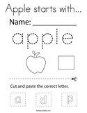 Apple starts with Coloring Page