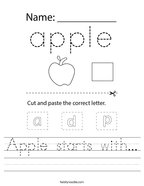Apple starts with Handwriting Sheet