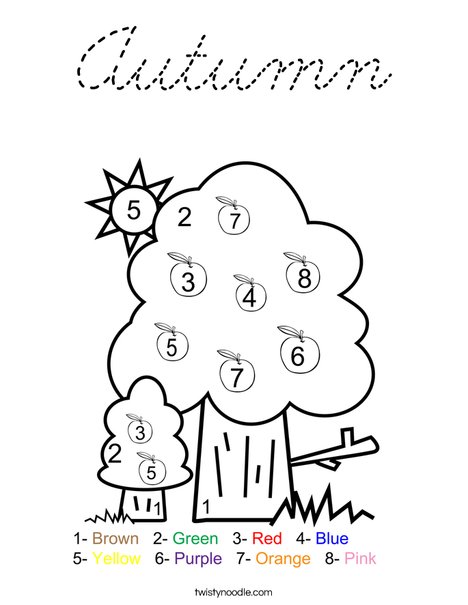 Apple Tree Coloring Page