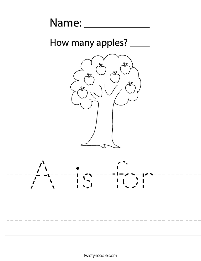A is for  Worksheet