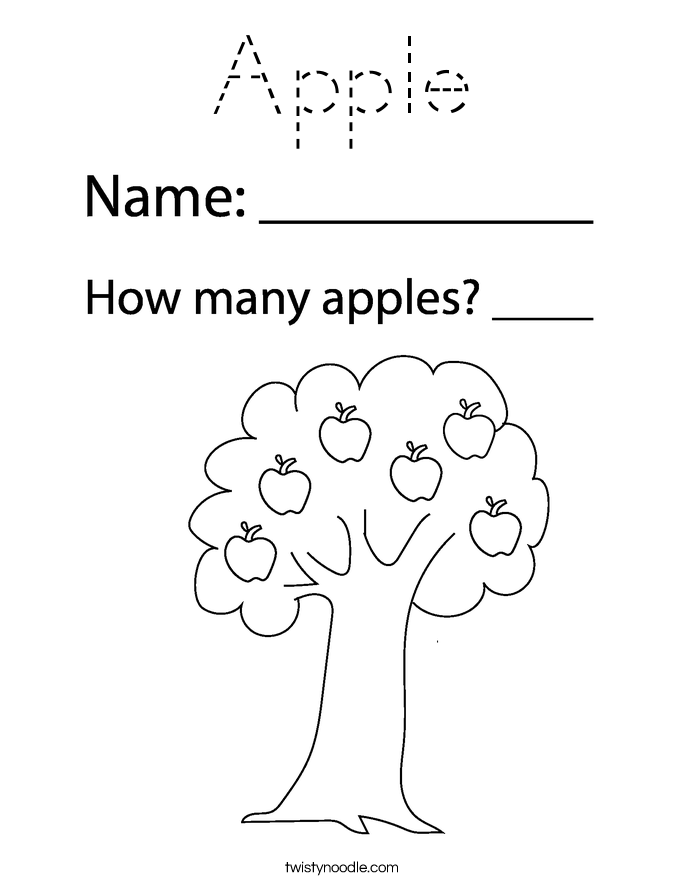 Apple Coloring Page