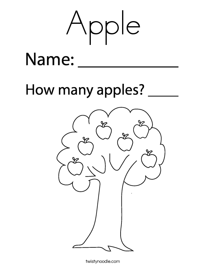 Apple Coloring Page