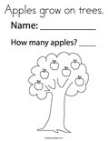 Apples grow on trees.Coloring Page
