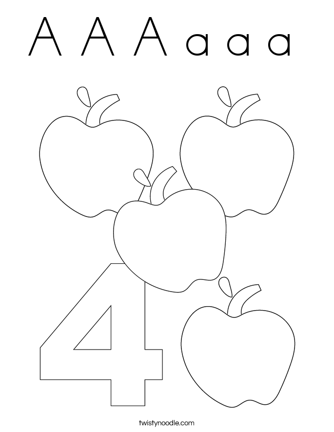 A A A a a a  Coloring Page