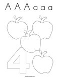 A A A a a a  Coloring Page