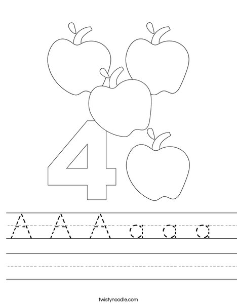 Four Apples Worksheet