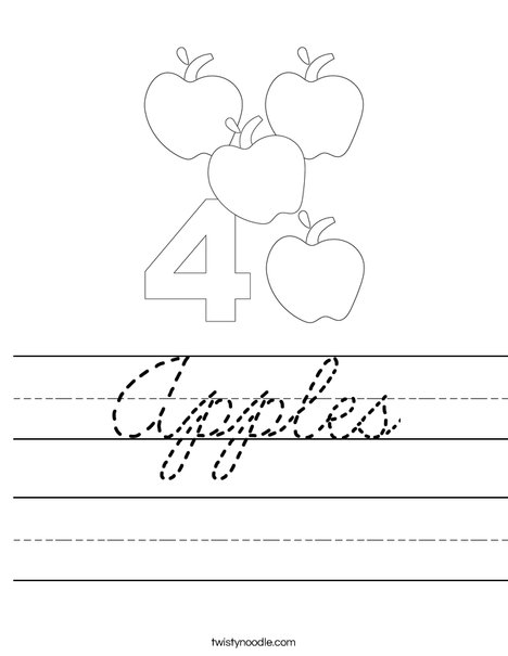 Four Apples Worksheet