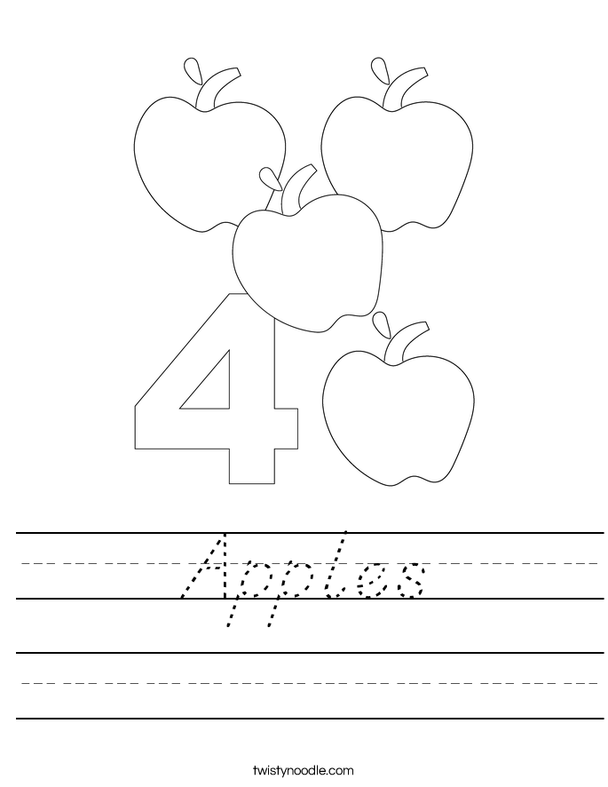 Apples Worksheet