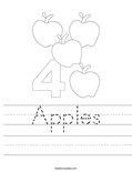 Apples Worksheet