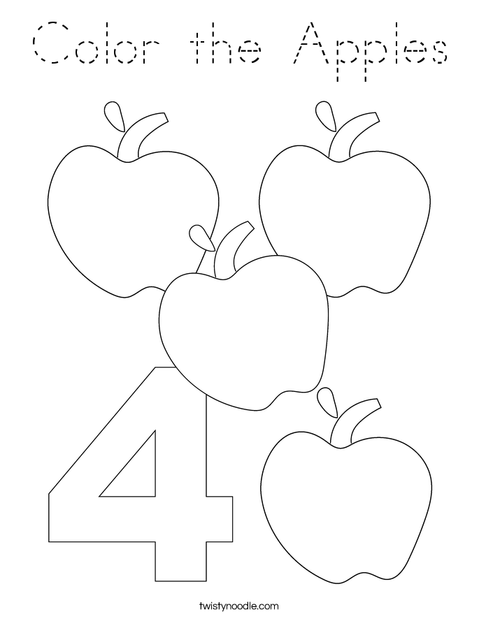 Color the Apples Coloring Page