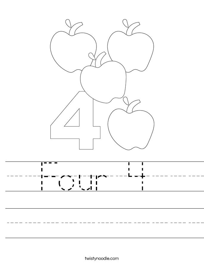 Four 4  Worksheet