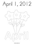 April 1, 2012 Coloring Page
