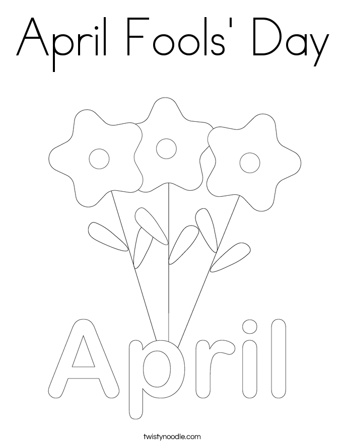 April Fools' Day Coloring Page