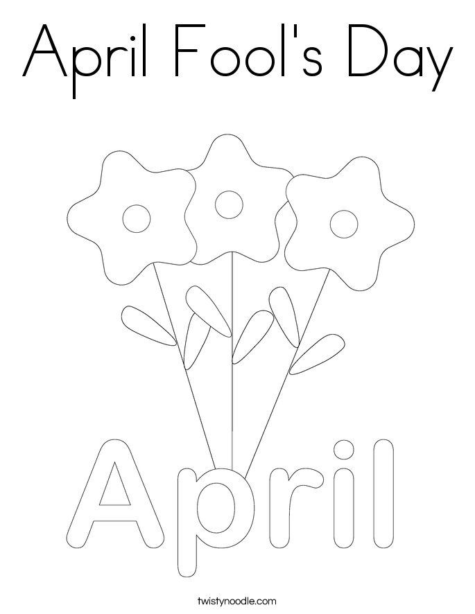 April Fool's Day Coloring Page