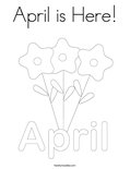 April is Here!Coloring Page