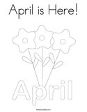 April is Here Coloring Page