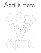April is Here Coloring Page