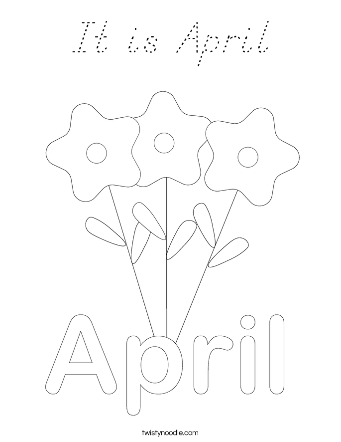 It is April Coloring Page