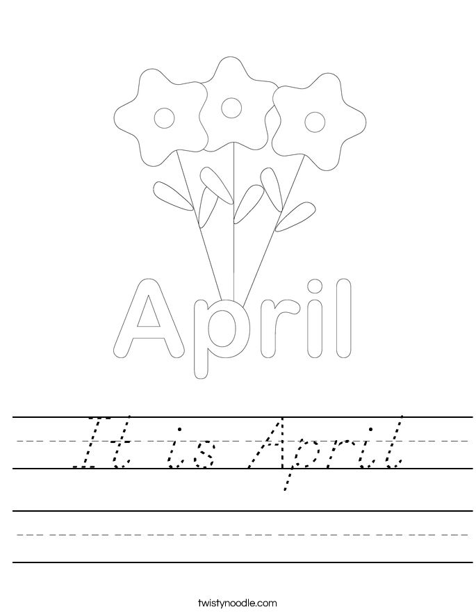 It is April Worksheet