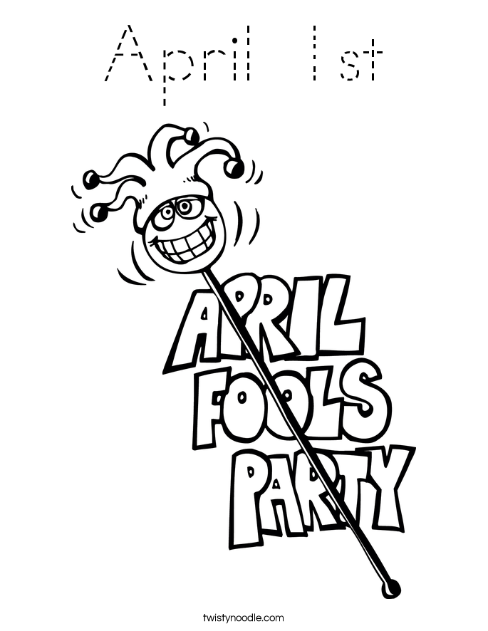 April 1st Coloring Page