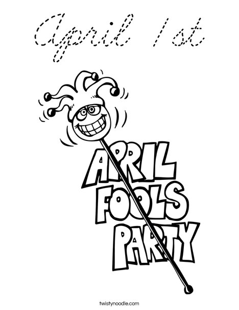 April Fools' Party Coloring Page