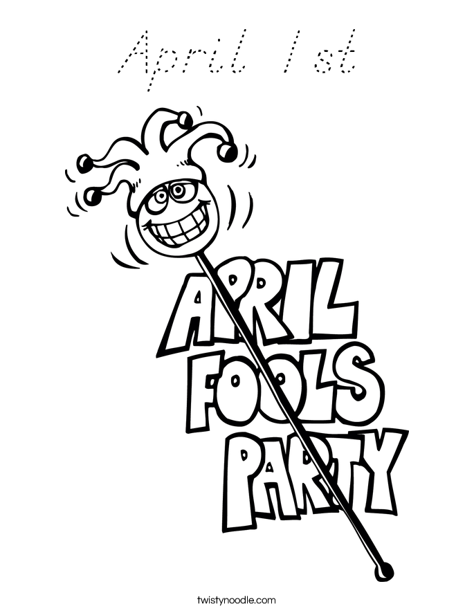 April 1st Coloring Page