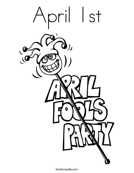 April Fools' Party Coloring Page