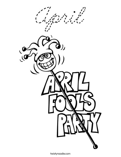April Fools' Party Coloring Page