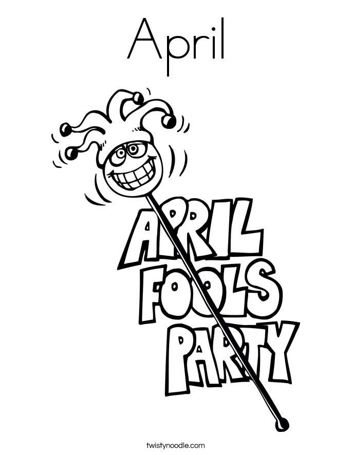 April Coloring Page