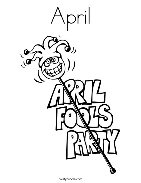 April Fools' Party Coloring Page